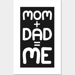 Mom + Dad = Me - Kids Children Parent Gene Combination Posters and Art